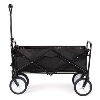 Składany duży wózek ogrodowy plażowy turystyczny transportowy czarny