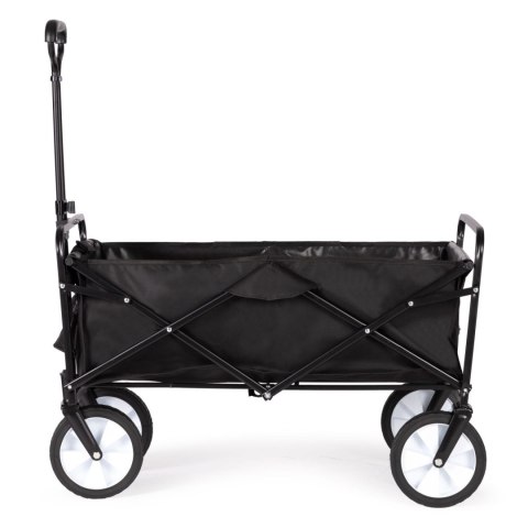 Składany duży wózek ogrodowy plażowy turystyczny transportowy czarny