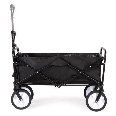Składany duży wózek ogrodowy plażowy turystyczny transportowy czarny