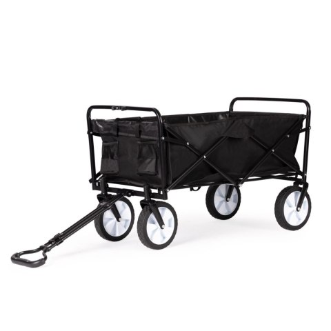 Składany duży wózek ogrodowy plażowy turystyczny transportowy czarny