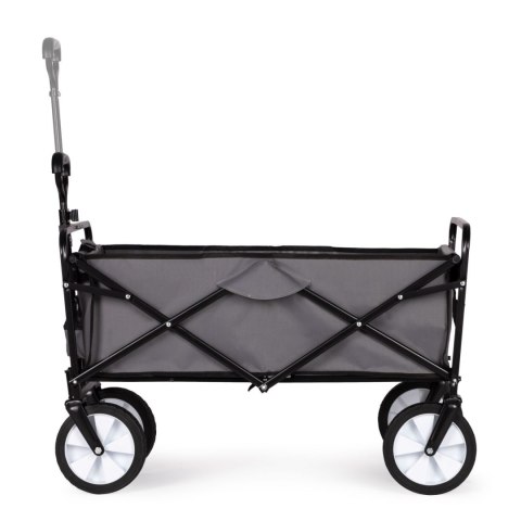 Składany duży wózek ogrodowy plażowy turystyczny transportowy szary