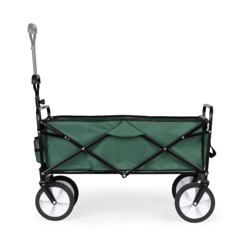 Składany duży wózek ogrodowy plażowy turystyczny transportowy zielony