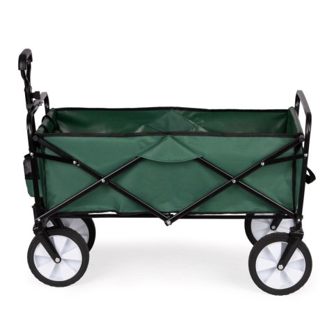 Składany duży wózek ogrodowy plażowy turystyczny transportowy zielony