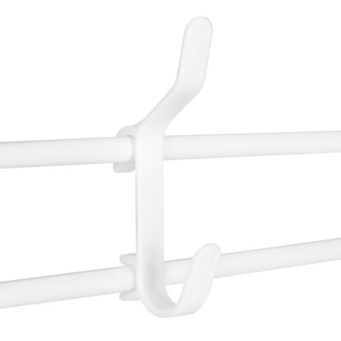 Stojący wieszak na ubrania z półkami biały 60x26x152,5 cm