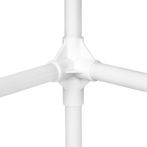 Stojący wieszak na ubrania z półkami biały 60x26x152,5 cm