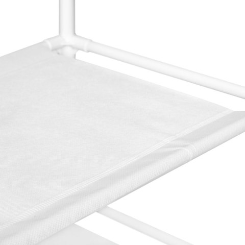 Stojący wieszak na ubrania z półkami biały 60x26x152,5 cm