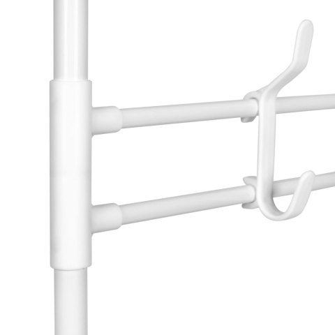 Stojący wieszak na ubrania z półkami biały 60x26x152,5 cm