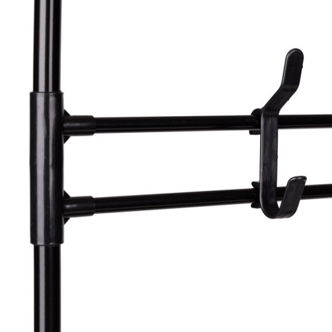 Stojący wieszak na ubrania z półkami czarny 80x26x150,5 cm