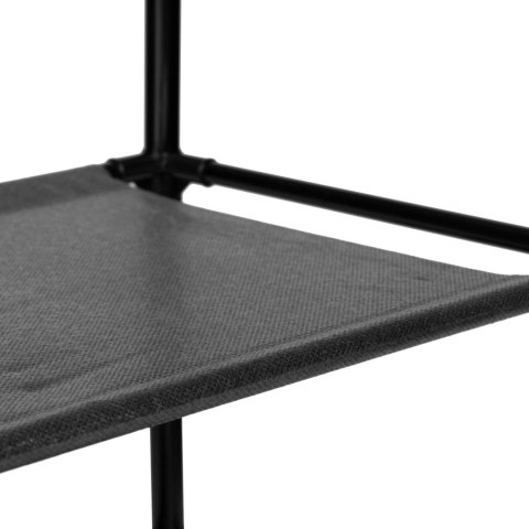 Stojący wieszak na ubrania z półkami czarny 80x26x150,5 cm