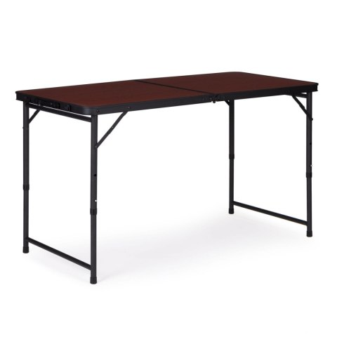 Stolik turystyczny stół składany ogrodowy walizka z uchwytem do przenoszenia i regulacją wysokości 120x60x70 cm bordowy