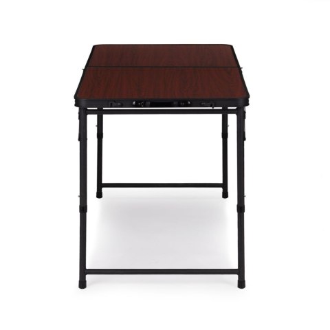 Stolik turystyczny stół składany ogrodowy walizka z uchwytem do przenoszenia i regulacją wysokości 120x60x70 cm bordowy