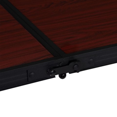 Stolik turystyczny stół składany ogrodowy walizka z uchwytem do przenoszenia i regulacją wysokości 120x60x70 cm bordowy