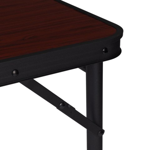 Stolik turystyczny stół składany ogrodowy walizka z uchwytem do przenoszenia i regulacją wysokości 120x60x70 cm bordowy