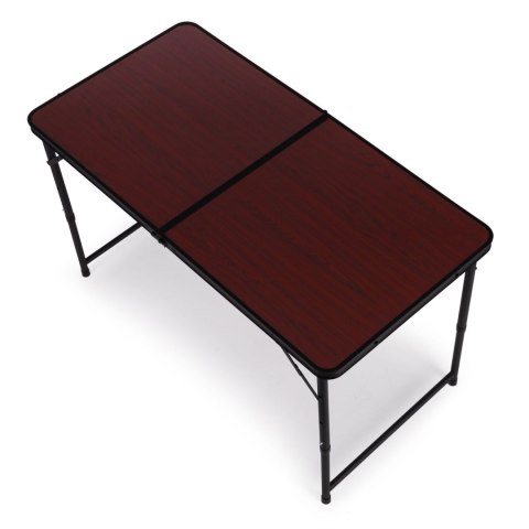 Stolik turystyczny stół składany ogrodowy walizka z uchwytem do przenoszenia i regulacją wysokości i zestawem 4 krzesełek 120x60