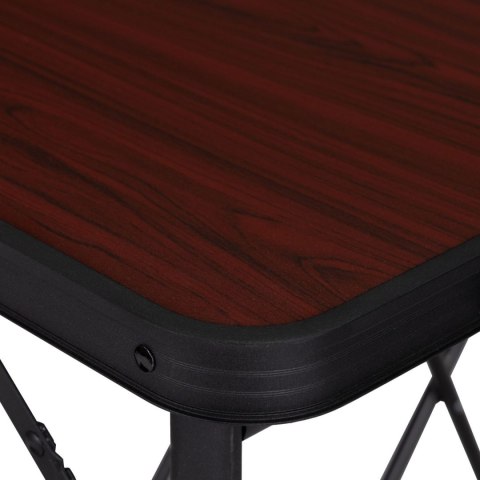 Stolik turystyczny stół składany ogrodowy walizka z uchwytem do przenoszenia i regulacją wysokości i zestawem 4 krzesełek 120x60