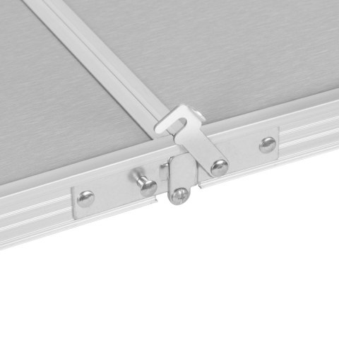 Stolik turystyczny stół składany ogrodowy walizka z uchwytem do przenoszenia i regulacją wysokości i zestawem 4 krzesełek 120x60