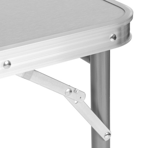 Stolik turystyczny stół składany ogrodowy walizka z uchwytem do przenoszenia i regulacją wysokości i zestawem 4 krzesełek 120x60