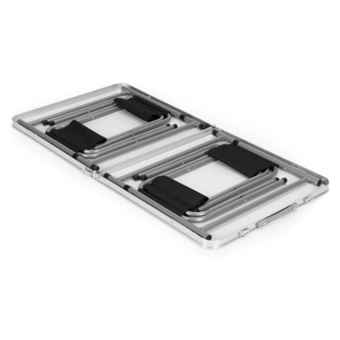 Stolik turystyczny stół składany ogrodowy walizka z uchwytem do przenoszenia i regulacją wysokości i zestawem 4 krzesełek 120x60