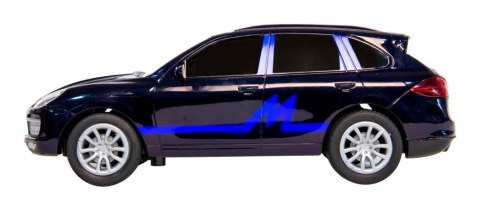 Szybki samochód zdalnie sterowany przyciemniane szyby, niebieskia grafika