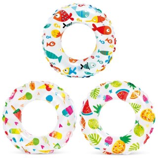 Dmuchane koło do pływania z nadrukiem o średnicy 61 cm INTEX 59241 mix wzorów