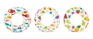 Dmuchane koło do pływania z nadrukiem o średnicy 61 cm INTEX 59241 mix wzorów