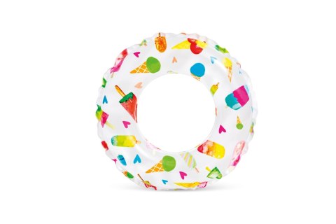 Dmuchane koło do pływania z nadrukiem o średnicy 61 cm INTEX 59241 mix wzorów