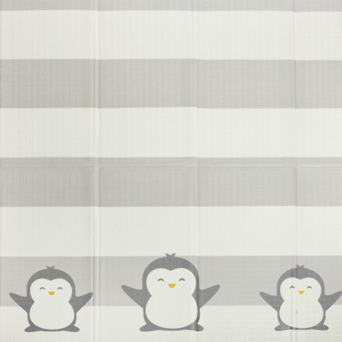 Dwustronna składana kolorowa edukacyjna piankowa mata dziecięca 180x200 cm - pingwinek