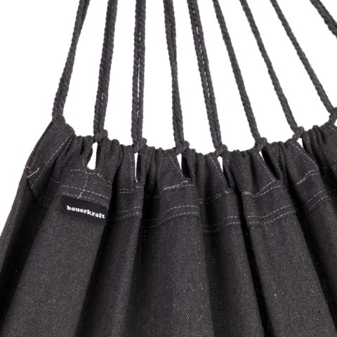 Hamak ogrodowy bujak huśtawka leżak 200x100cm grafitowy