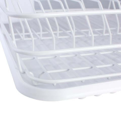 Jednopoziomowa suszarka ociekacz z tacką biała