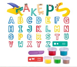 Masa plastyczna - ciastolina literki