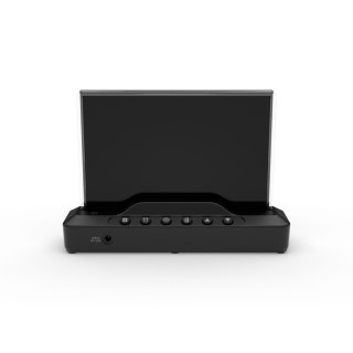 Podświetlana bezprzewodowa stacja pogodowa termometr barometr zegar budzik fazy księżyca kalendarz czarna