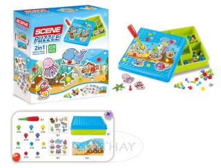 Puzzle konstrukcyjne + śrubokręt, 105 elementów