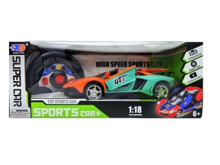 Samochód sportowy, kabriolet ze światłami LED zdalnie sterowany w kolorze pomarańczowym