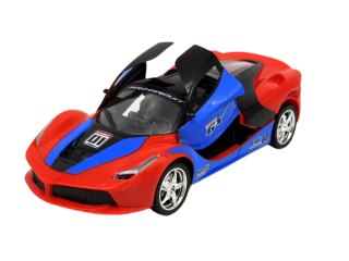 Samochód sportowy ze światłami LED zdalnie sterowany w kolorze czerwonym