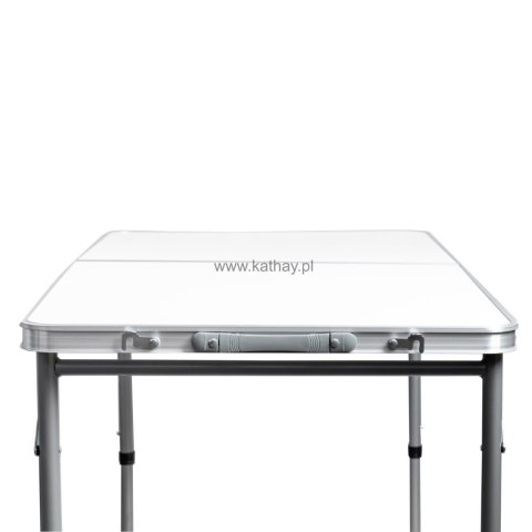 Stolik turystyczny stół składany ogrodowy walizka z uchwytem do przenoszenia i regulacją wysokości 120x60x70 cm biały