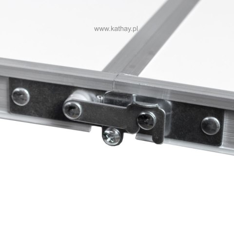 Stolik turystyczny stół składany ogrodowy walizka z uchwytem do przenoszenia i regulacją wysokości 120x60x70 cm biały