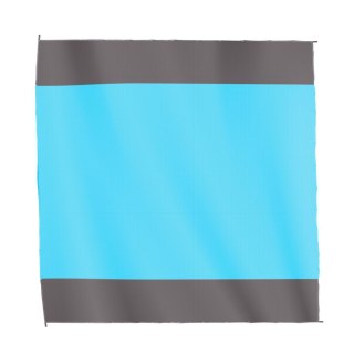 Wodoodporna mata plażowa koc piknikowy 210x200 cm niebieska z grafitowymi paskami