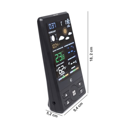 Bezprzewodowa stacja pogodowa termometr barometr zegar budzik prognoza