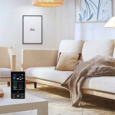 Bezprzewodowa stacja pogodowa termometr barometr zegar budzik prognoza