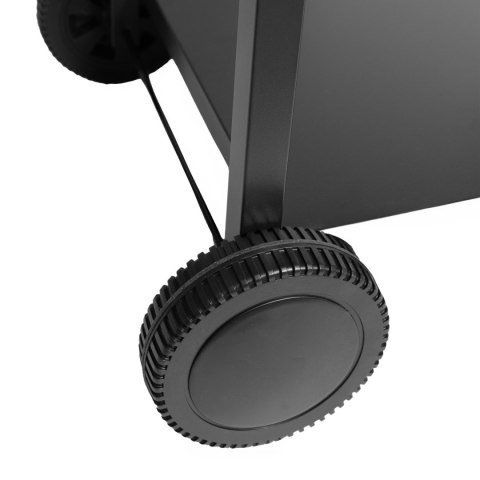 Duży grill węglowy ogrodowy ruszt z pokrywą szuflada na popiół termometr