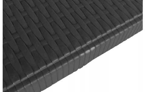 Duży stół składany ogrodowy cateringowy bankietowy rattan walizka 180cm czarny