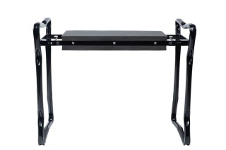 Klęcznik składany ogrodowy z 2 torbami na narzędzia 4w1 czarny