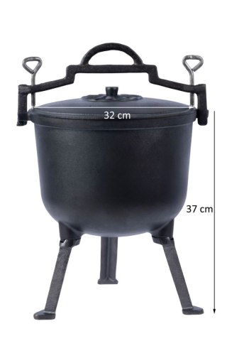 Kociołek myśliwski żeliwny garnek węgierski na ognisko grill 10l