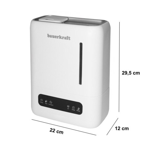 Nawilżacz powietrza filtr UV aromaterapia pilot timer Bauerkraft