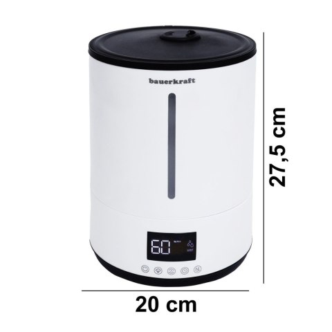 Nawilżacz powietrza filtr odkamieniający aromaterapia pilot timer podświetlenie Bauerkraft