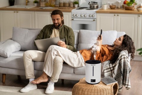 Nawilżacz powietrza filtr odkamieniający aromaterapia pilot timer podświetlenie Bauerkraft