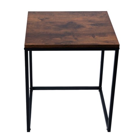 Nowoczesne stoliki kawowe kwadratowe zestaw 2w1 loft industrial ława stół stolik dąb antyczny