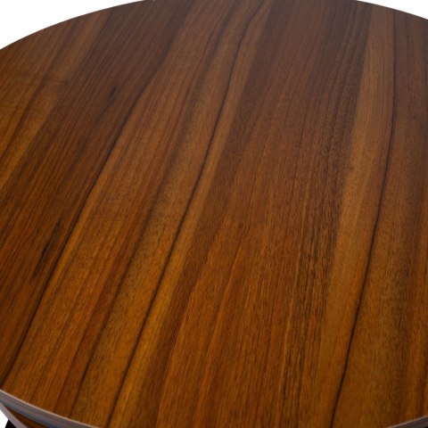 Nowoczesne stoliki kawowe okrągłe zestaw 2w1 loft industrial ława stół stolik orzech włoski