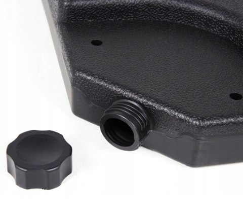 Podstawa pod parasol ogrodowy stojak obciążnik baza kwadratowa czarna 4 elementy 50x50x7,5cm 80kg