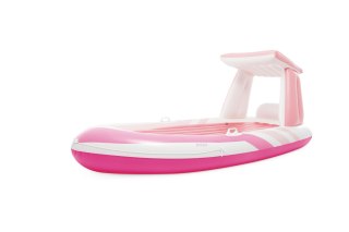 Różowy materac do pływania Z DASZKIEM 244x119x97 cm INTEX 57804